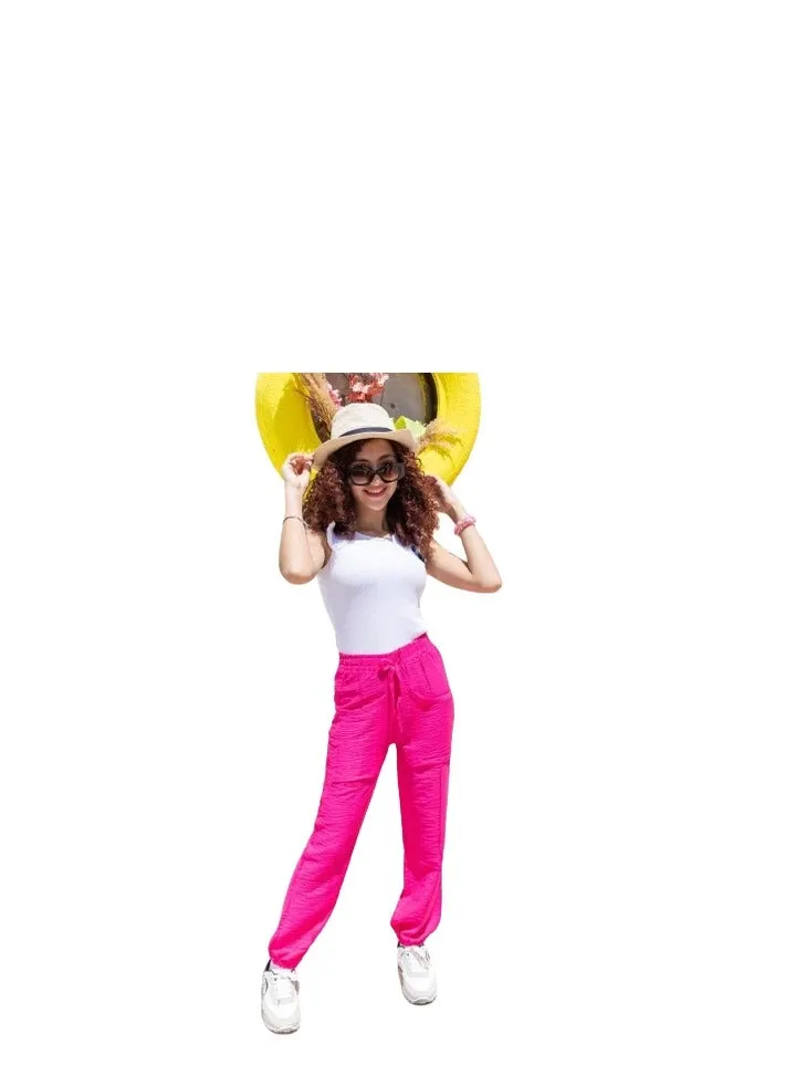 Girls' fuchsia pants