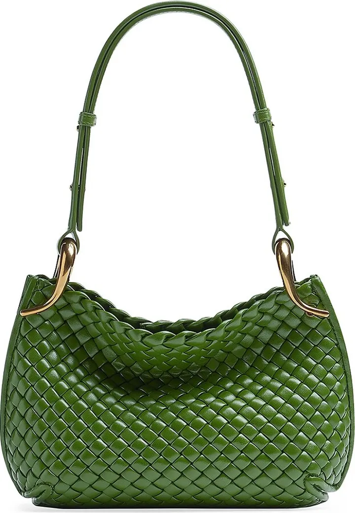 Padded Intreccio Leather Shoulder Bag