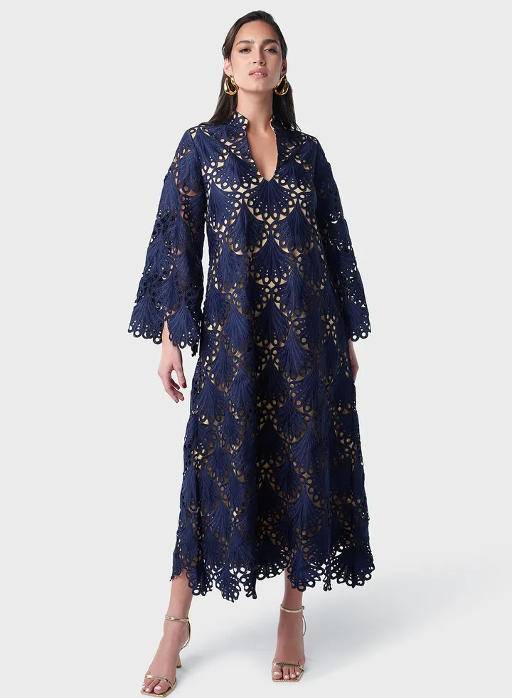 Bell Sleeve Lace Kaftan