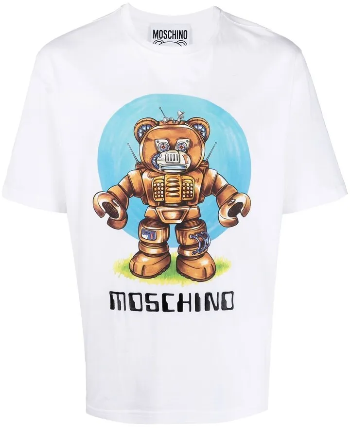 robotic Teddy print T-shirt