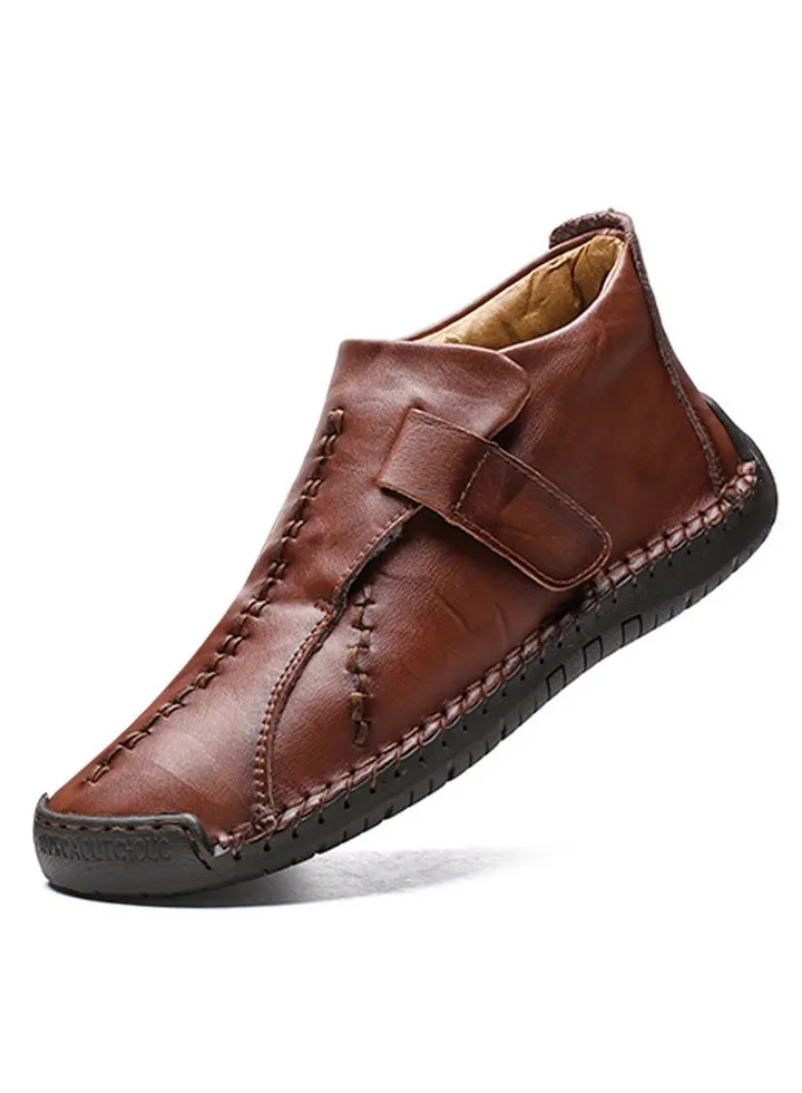 Winter Men's Handmade Casual High Top Men's Shoes (Plush)