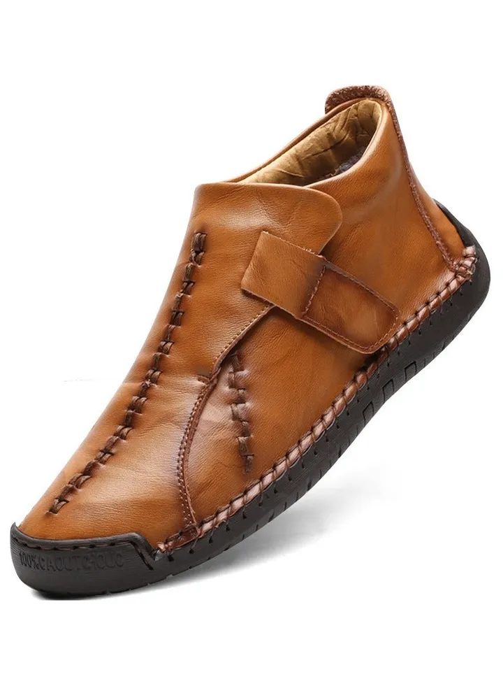 Winter Men's Handmade Casual High Top British Warm Short Boots