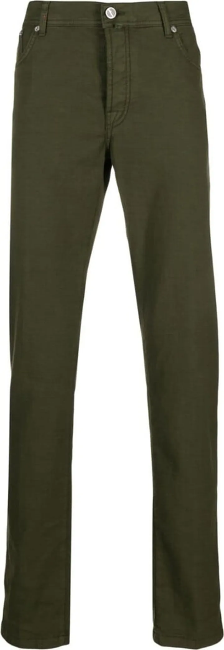 Mid-Rise Straight-Leg Trousers