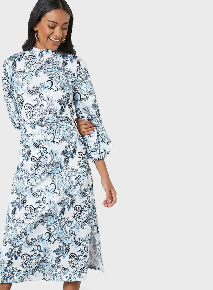 Paisley Printed Dress