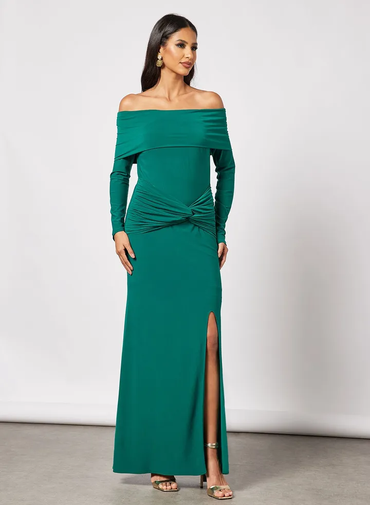 Off Shoulder Long Sleeve Dress