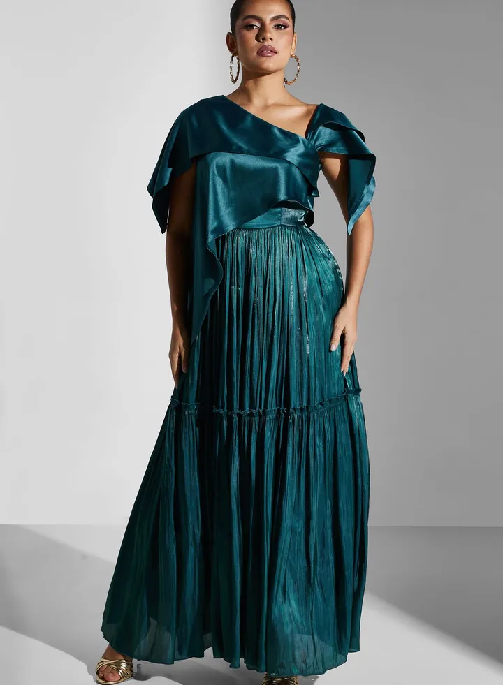 Frill Sleeve Ruffle Dress