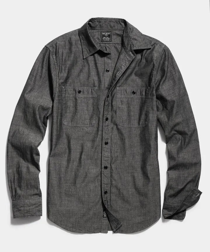 Japanese Black Chambray Workshirt