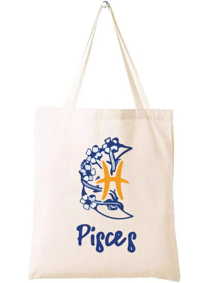 Zodiac Design Eco-Friendly Cotton Bag - Reusable Tote for Astrology Fans - Gift for Astrology Lovers - Perfect for Shopping and Grocery Bags - Tote Bags for Women