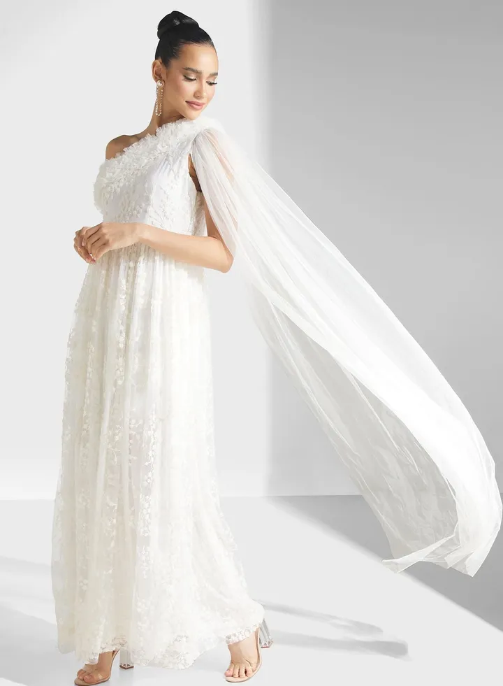White one shoulder dress