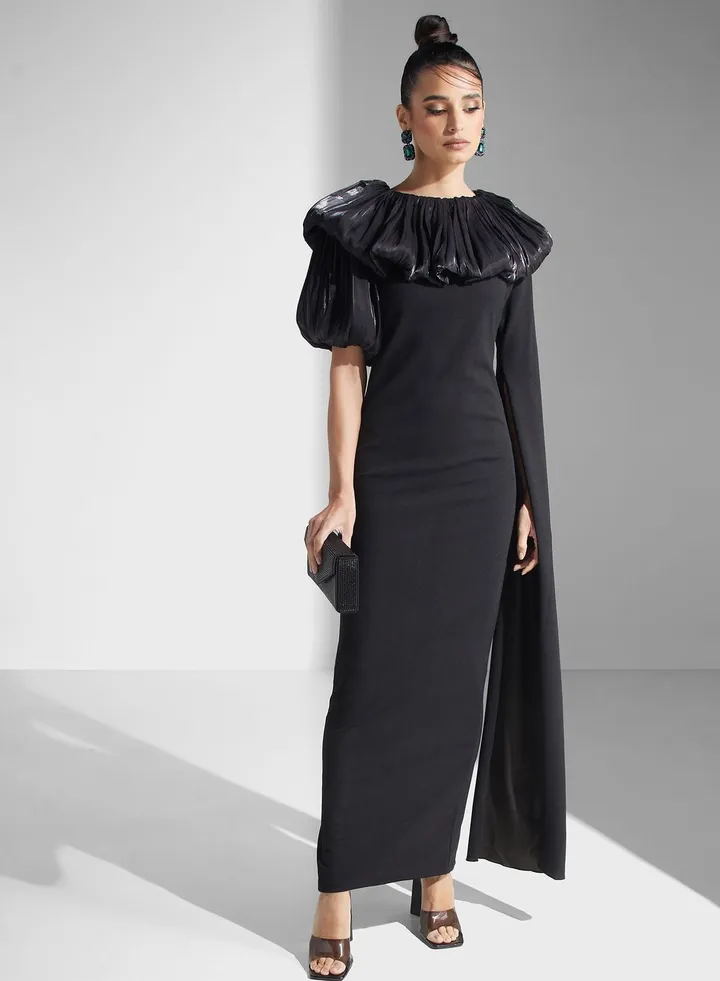 One Shoulder Split Dress
