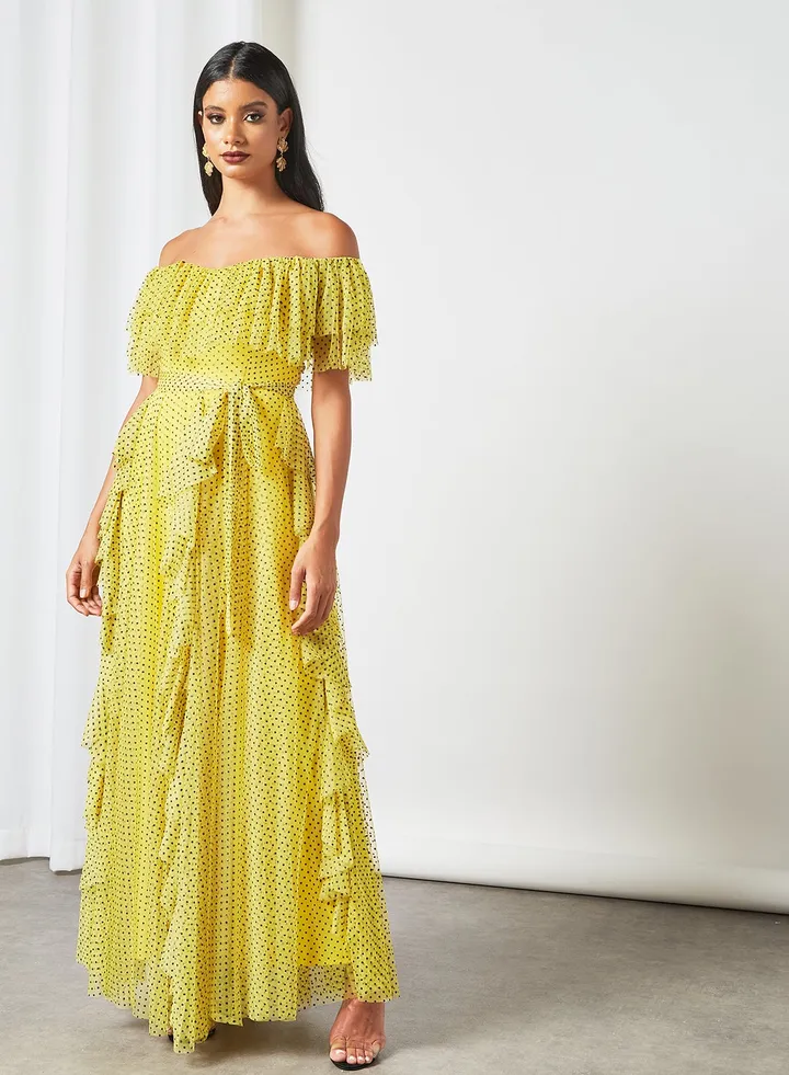 Stylish Maxi Dress Yellow