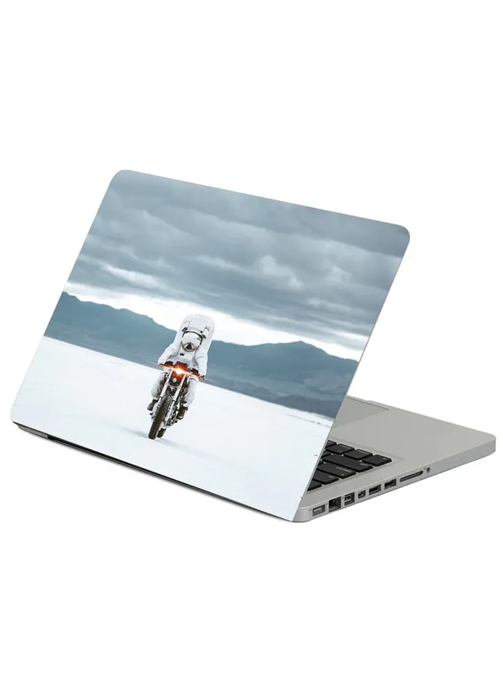 Astronaut Spacesuit Motorcycle Printed Laptop Sleeve Multicolour