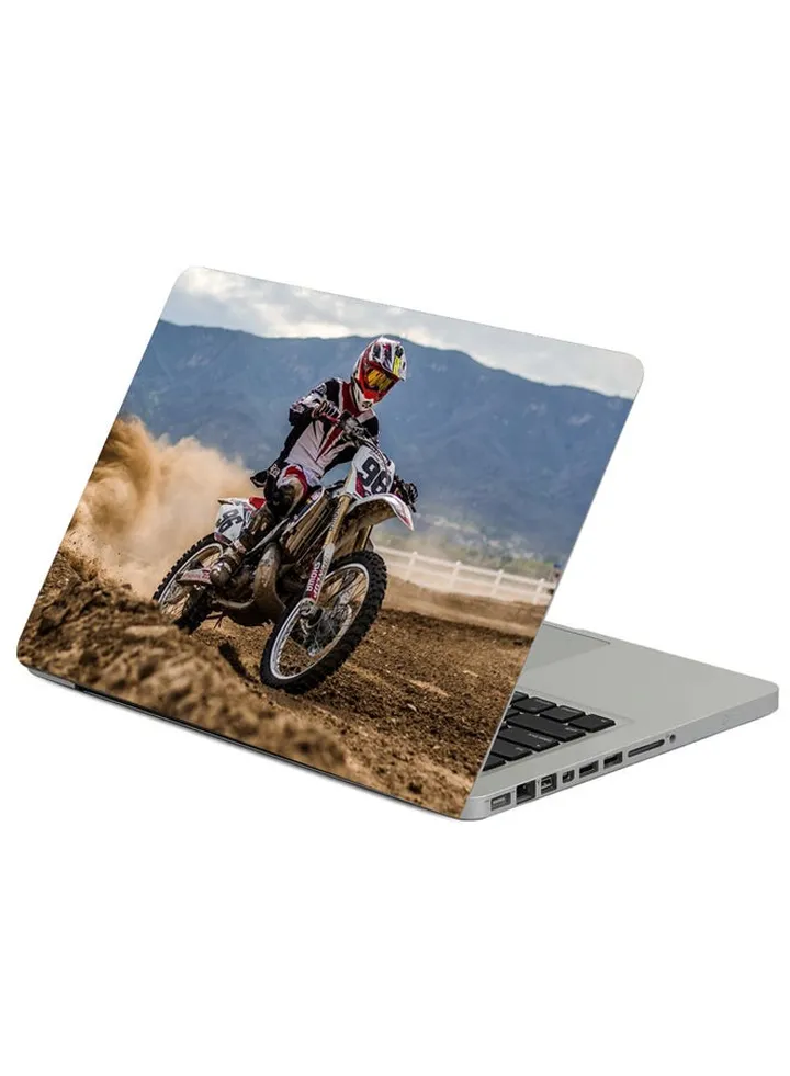 Motorcycle Sports Race Printed Laptop Sleeve Multicolour