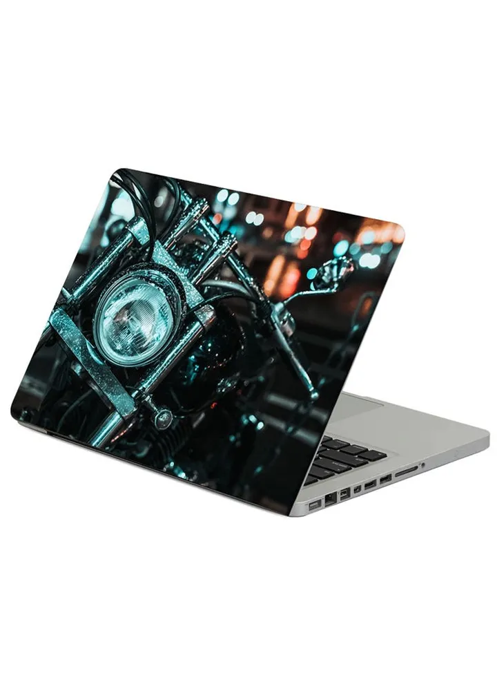 Motorcycle Steering Wheel Headlight Printed Laptop Sleeve Multicolour
