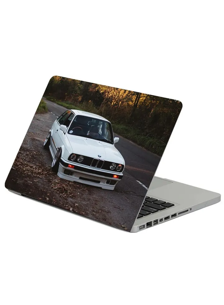 Bmw White Car Printed Laptop Sleeve Multicolour