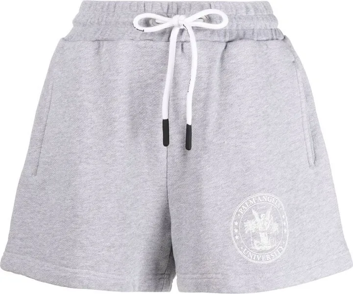 Logo-Print Drawstring Track Shorts