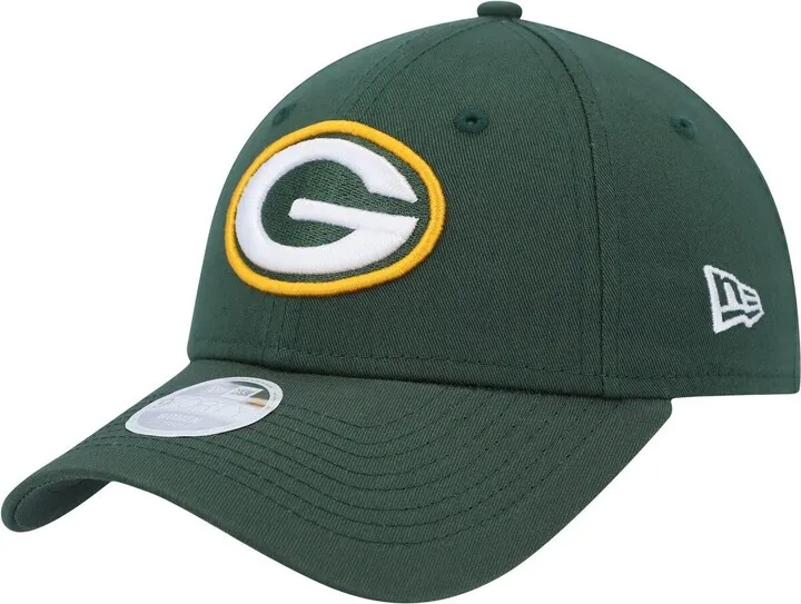 Women's New Era Green Green Bay Packers Simple 9FORTY Adjustable Hat