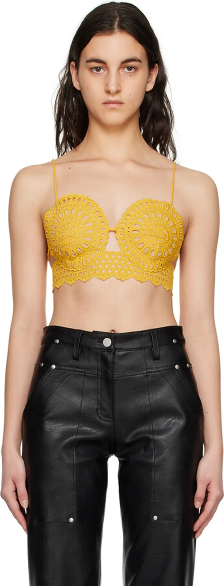 Stella McCartney Yellow Scalloped Camisole