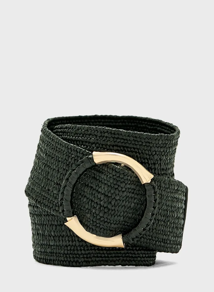 Circle Buckle Stretch Belt