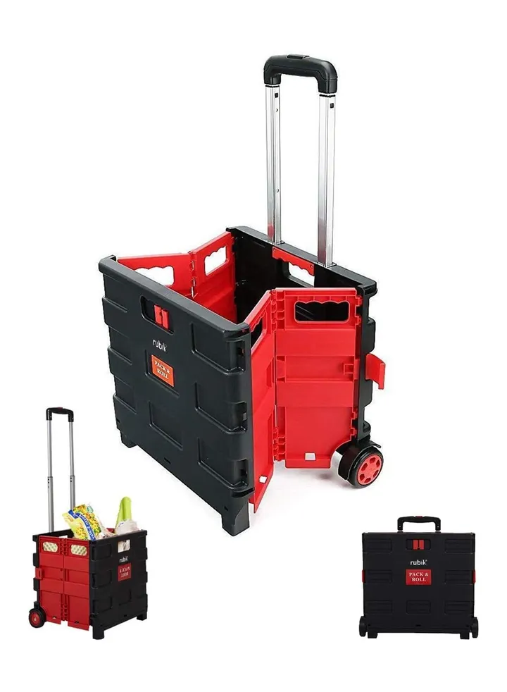 Folding Shopping Trolley Cart With WheGrocery Storage Boot Cart Box
