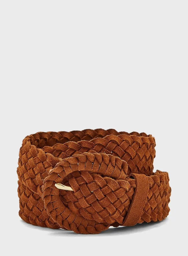 Hanna Braided Leather Jeans Belt