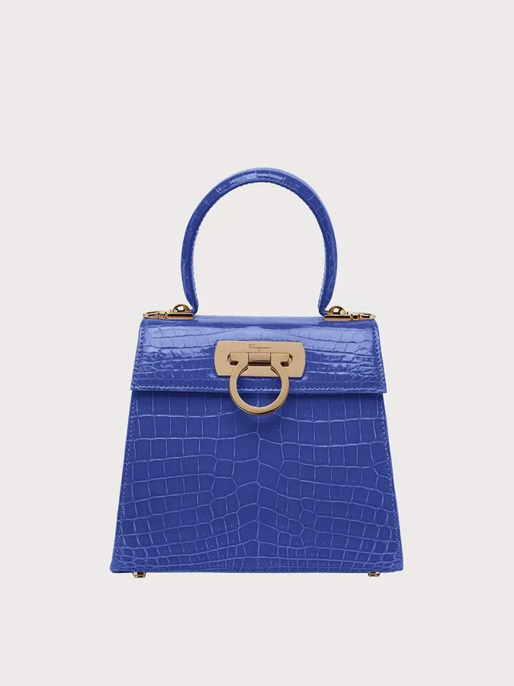 Ferragamo Women Iconic Top Handle (S) Blue