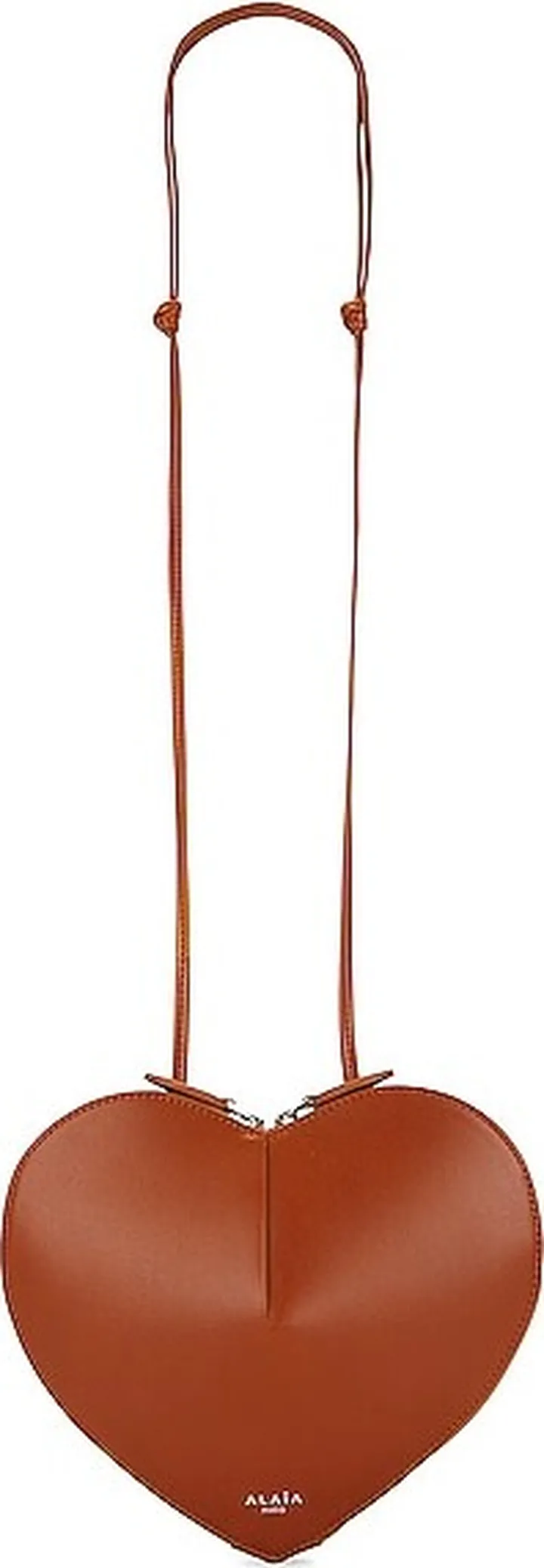 ALAÏA Le Coeur Heart Shoulder Bag in Cognac