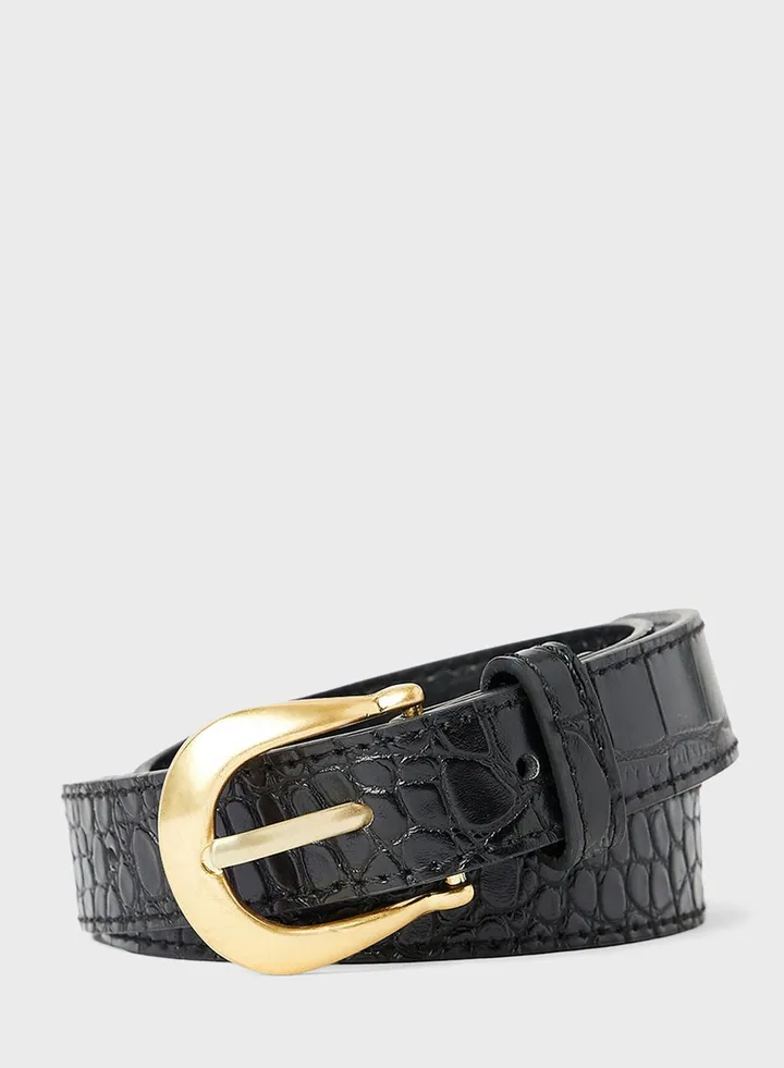 Croc Effect Belt