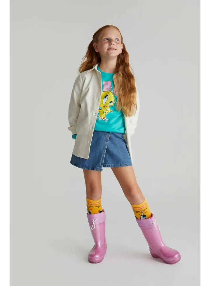 Girl Regular Fit Denim Skirt