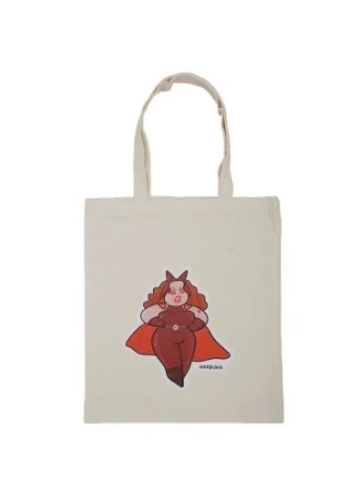 Cotton Tote Bag Laquisha Red 15" X 16" Tote Bag/Shopping/Shoulder Bag