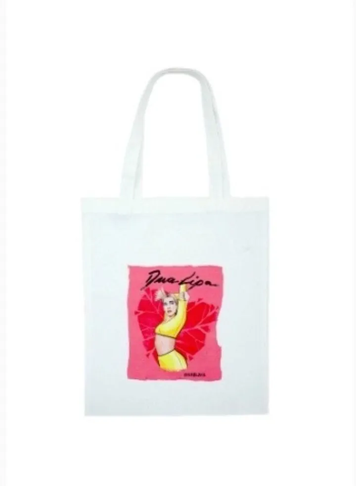 Cotton Tote Bag Dua Lipa 15" X 16" Tote Bag/Shopping/Shoulder Bag