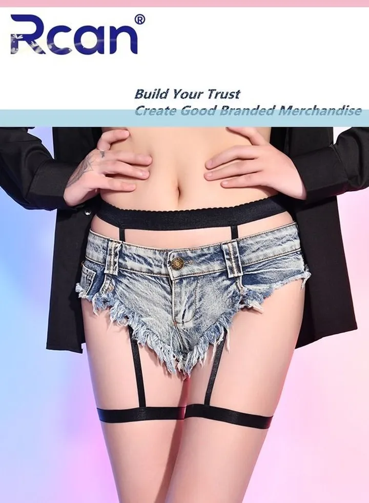 Stretch Garter Belt Integrated Non Slip Fashion Leg Accessories Leg Loops for Girls and Women