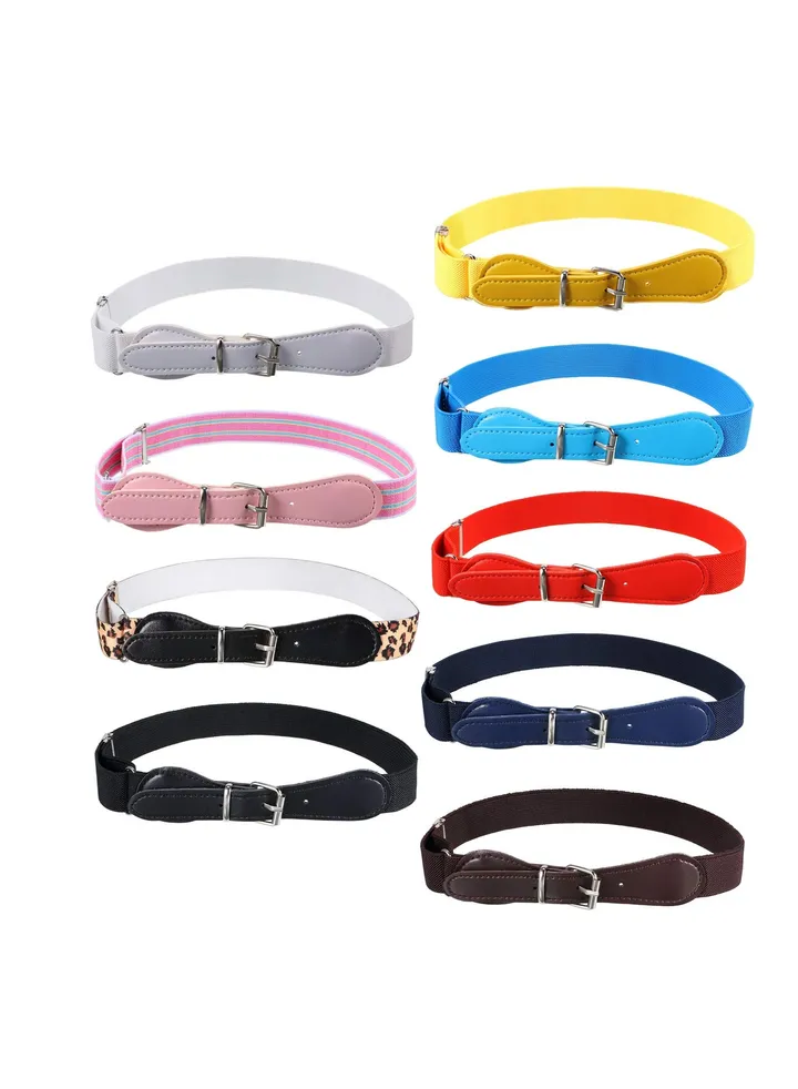 Kids Adjustable Elastic Belt Kids Toddler Belts Pin Buckle Belts for Girls Kids, 30-65 cm