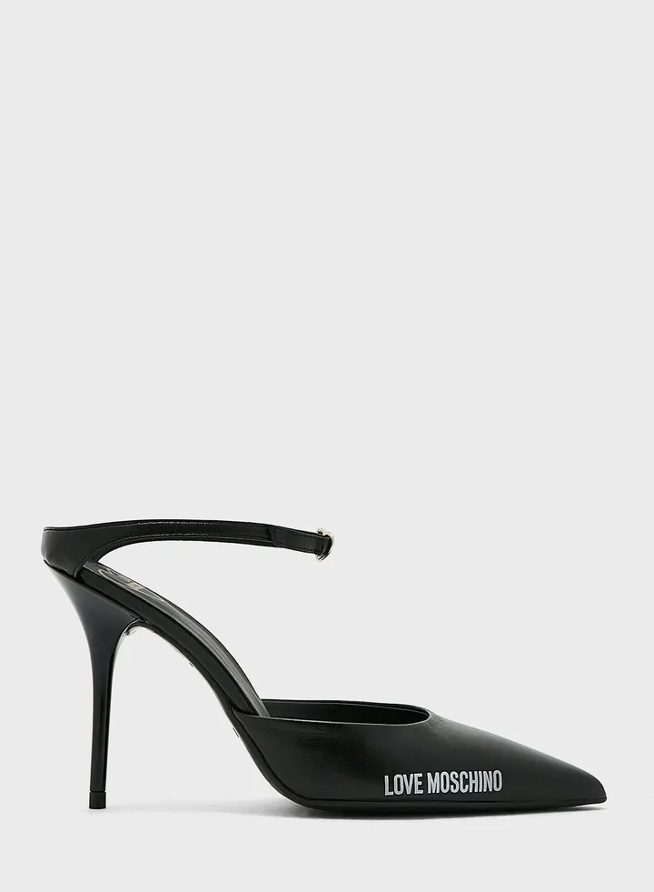 Logo Detail Ankle Strap Pumps