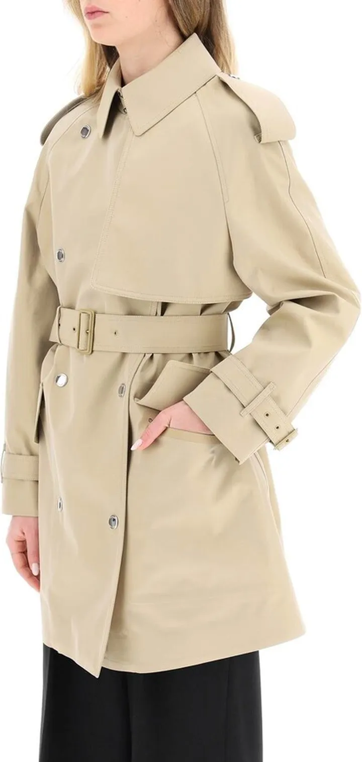 'james' Gabardine Midi Trench Coat