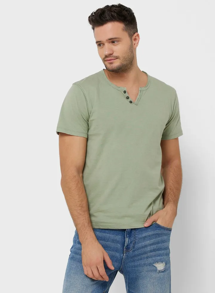 Henley Neck T-Shirt