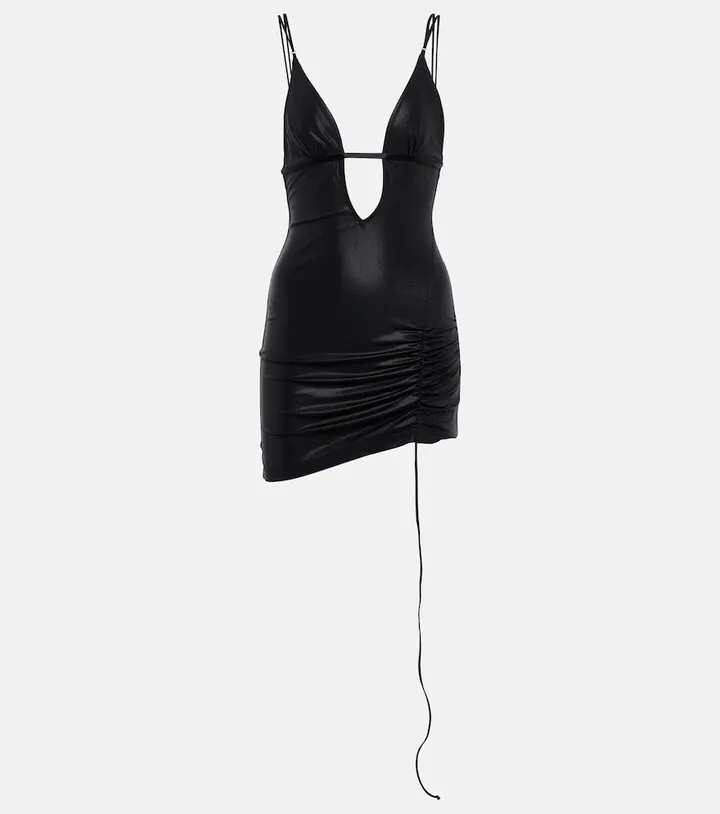 Cutout ruched minidress