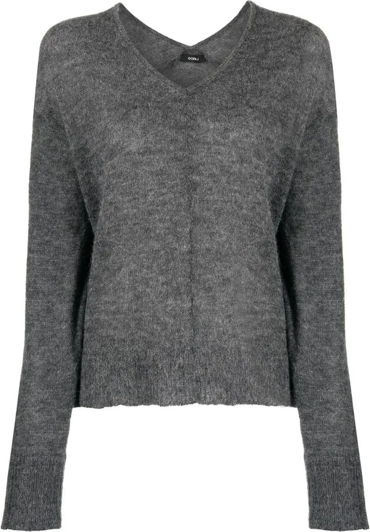 V-neck knitted sweater