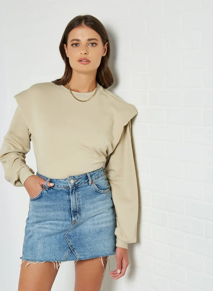 Long Sleeve Sweatshirt Beige