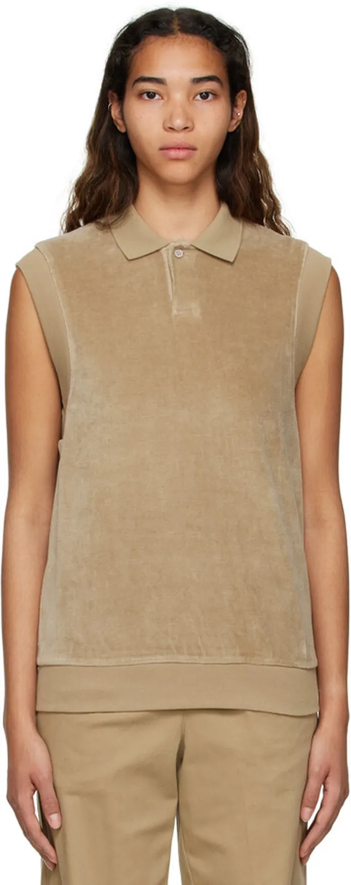 Essentials Tan Cotton Polo