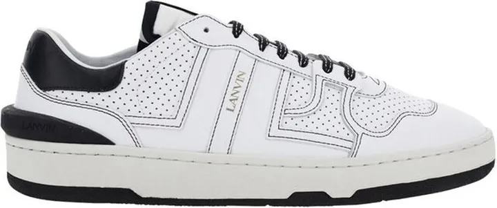 Lanvin Perforated-Panel Low-Top Sneakers