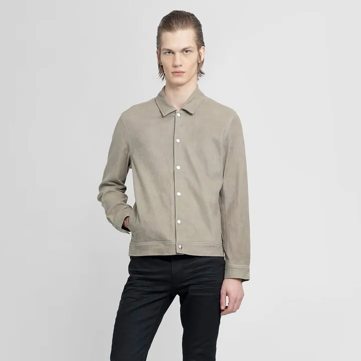 Giorgio Brato Man Black Leather Jackets