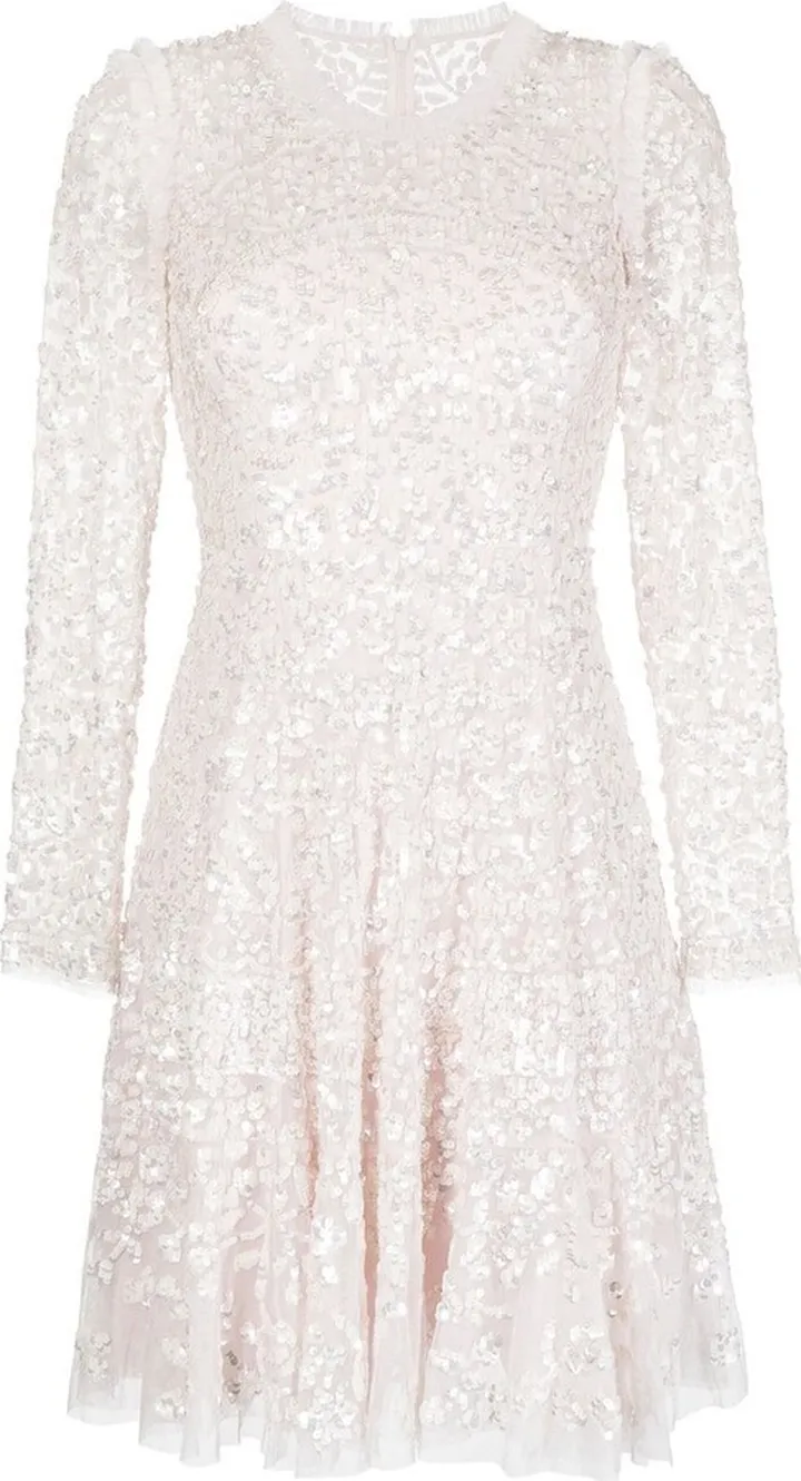 Sequin-Embellished Mini Dress