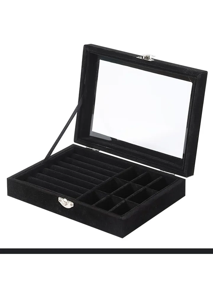 Black accessories and jewelry organizer