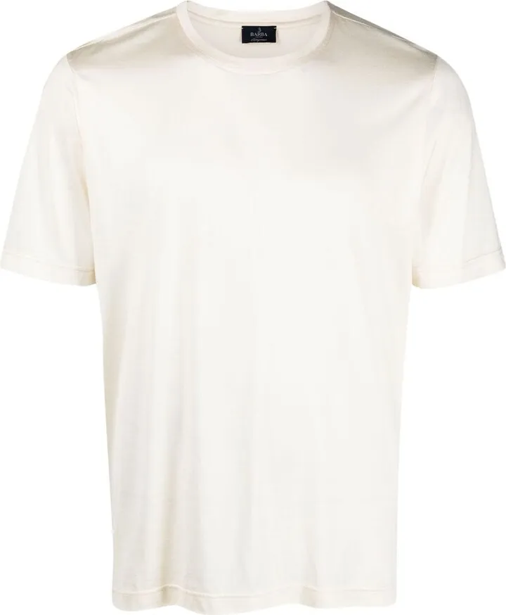 short-sleeve silk T-shirt