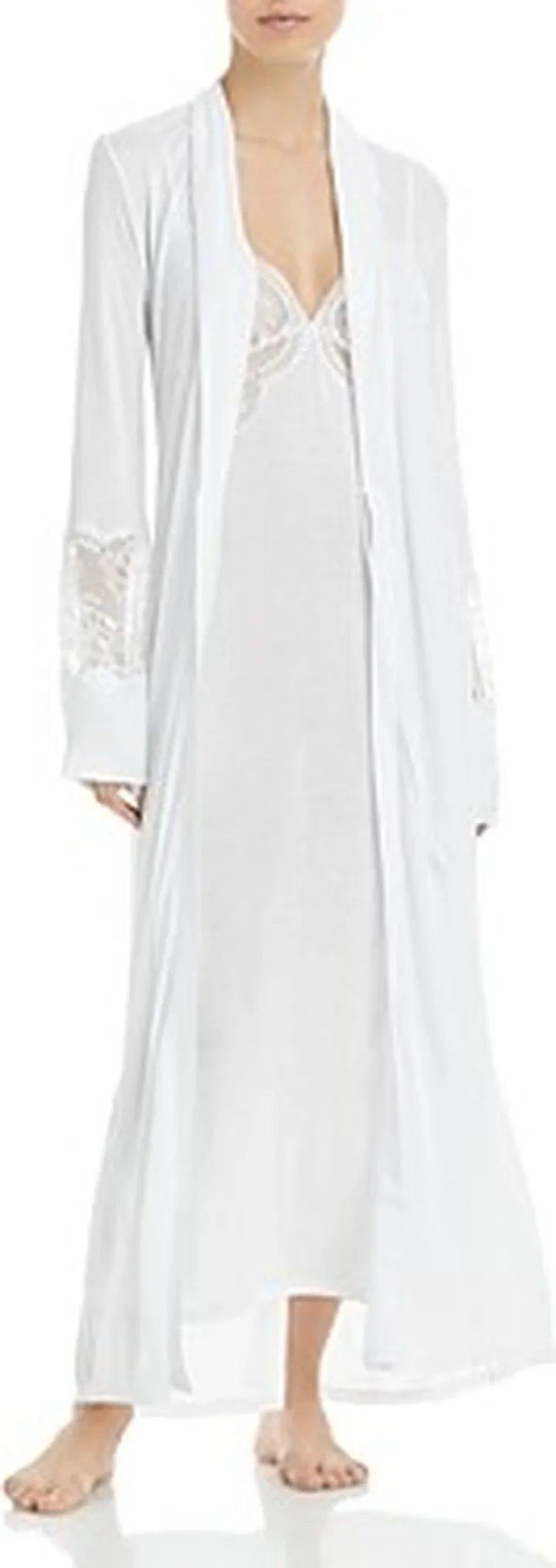 La Perla Brigitta Lace Inset Long Robe