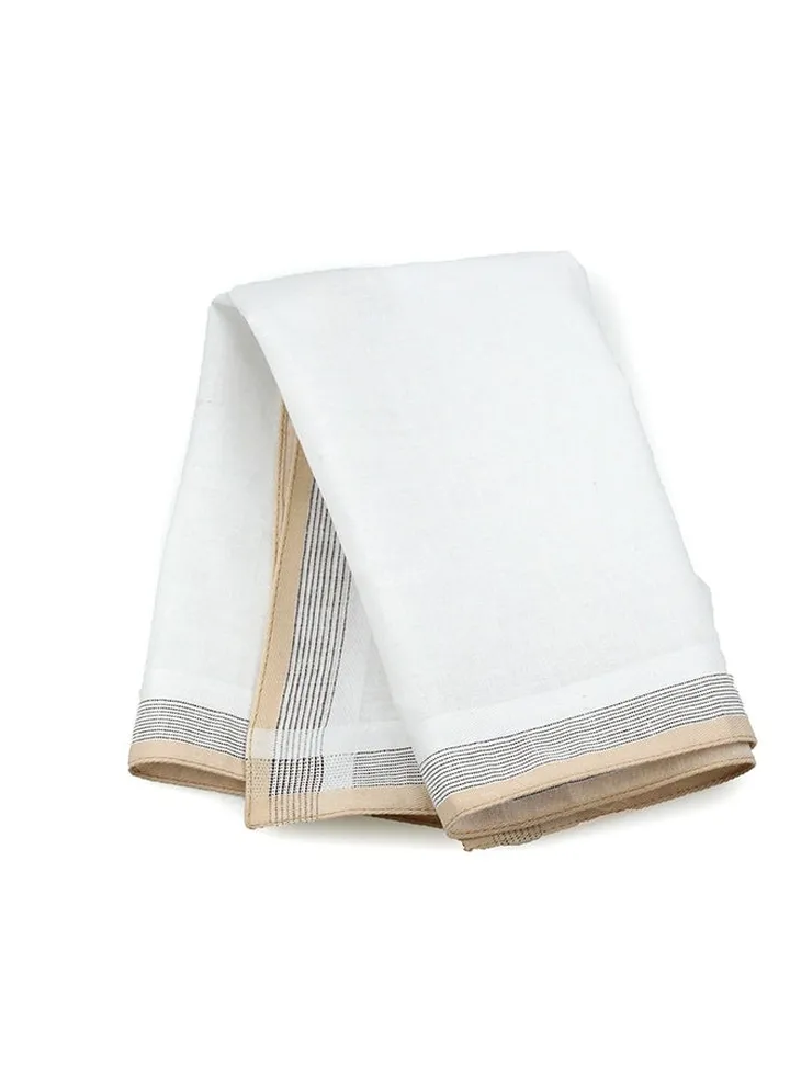 Cotton Square Handkerchief White