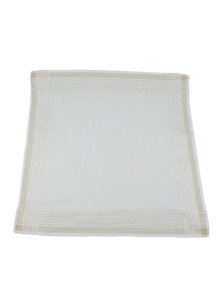 Cotton Square Handkerchief White