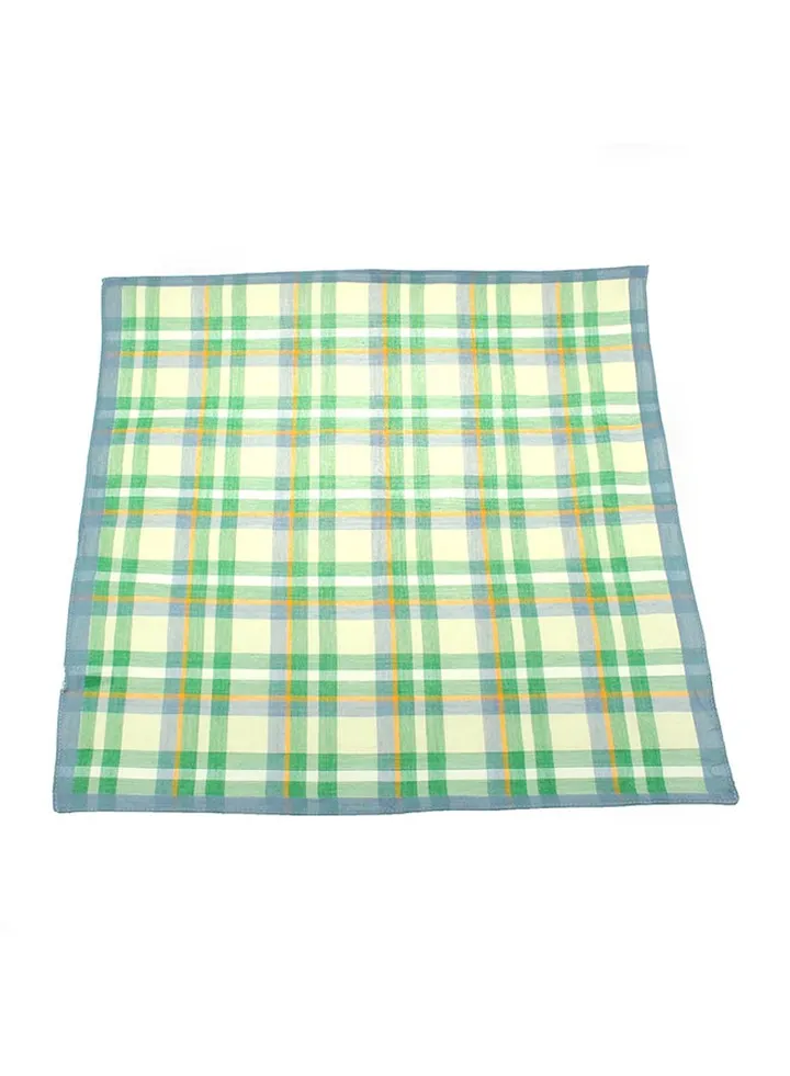 Cotton Square Handkerchief Green