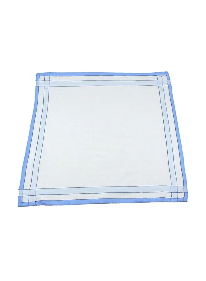 Cotton Square Handkerchief White